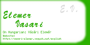 elemer vasari business card